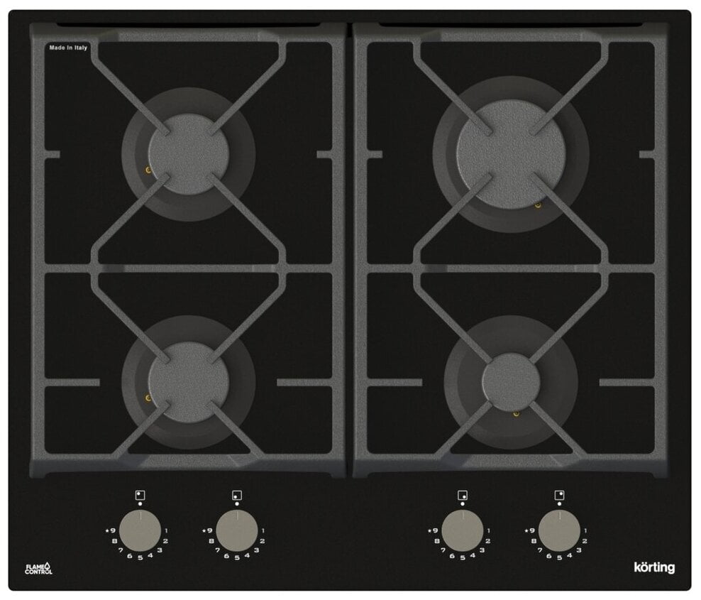 Газовая варочная панель KORTING HGG 6985 CN FLC RU, черная